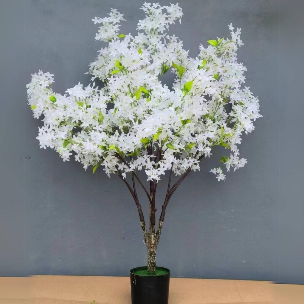 Artificial flower tree for a commercial display