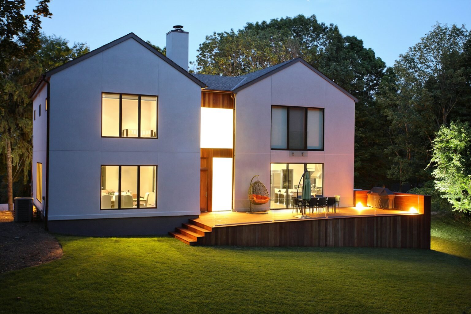 Commercial synthetic grass project Synthetic grass used in a landscaped outdoor property