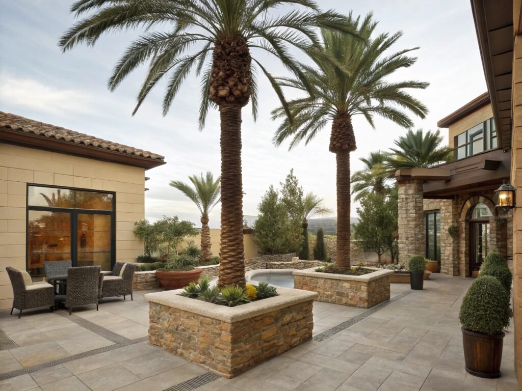 Artificial palm trees