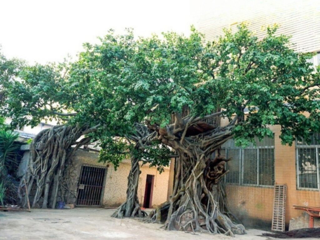 Artificial trees reduce maintenance costs.