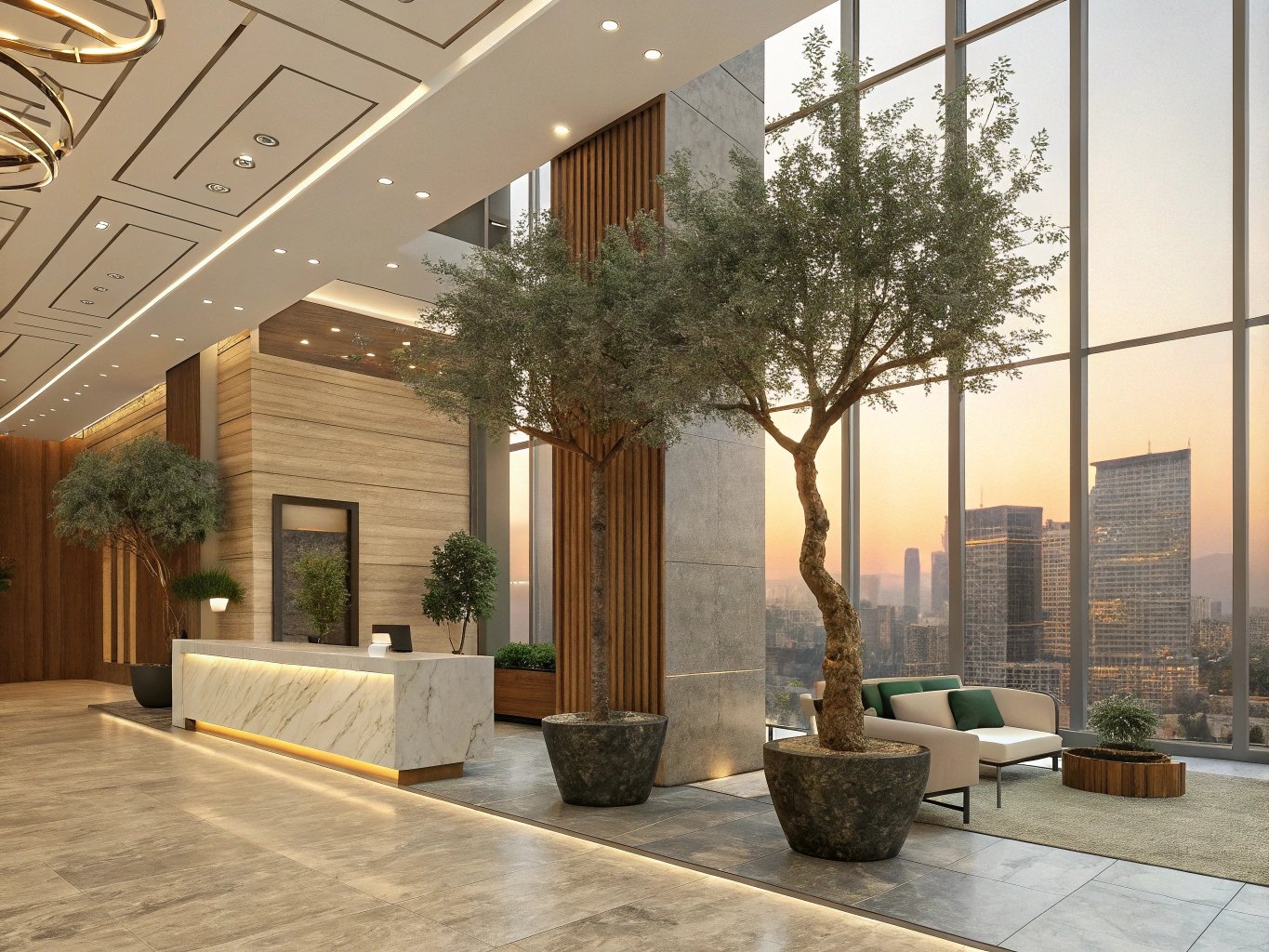 Artificial plant colour trends meet nature-inspired pairings Artificial plant colour trends for contemporary commercial interiors
