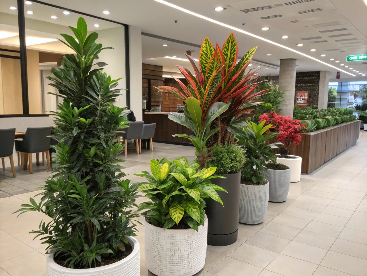 artificial plants in commercial design