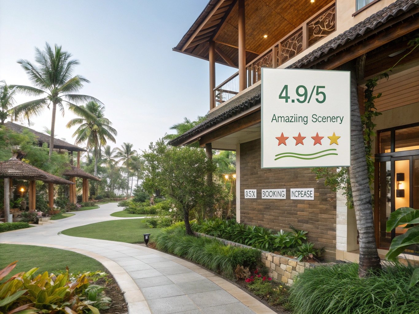 Guest Reviews Boosted by Artificial Greenery