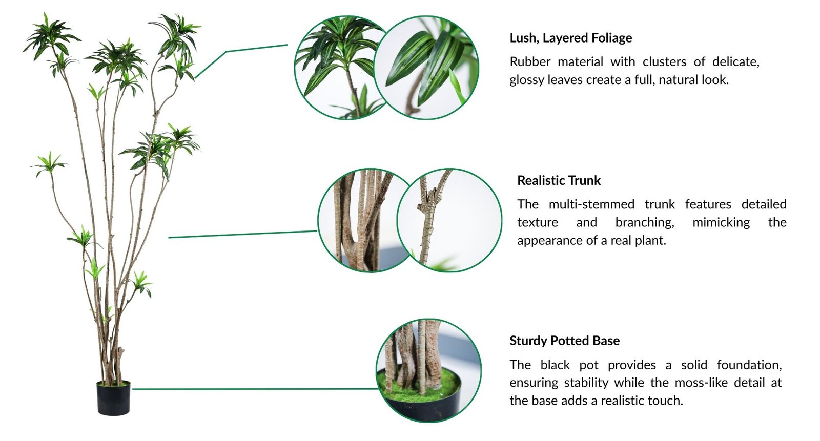 faux dracaena tree