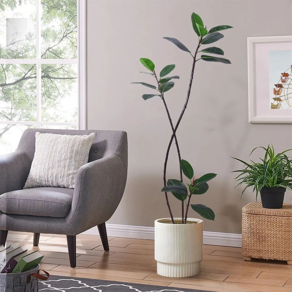 Rubber Leaf Artificial Plant (4)