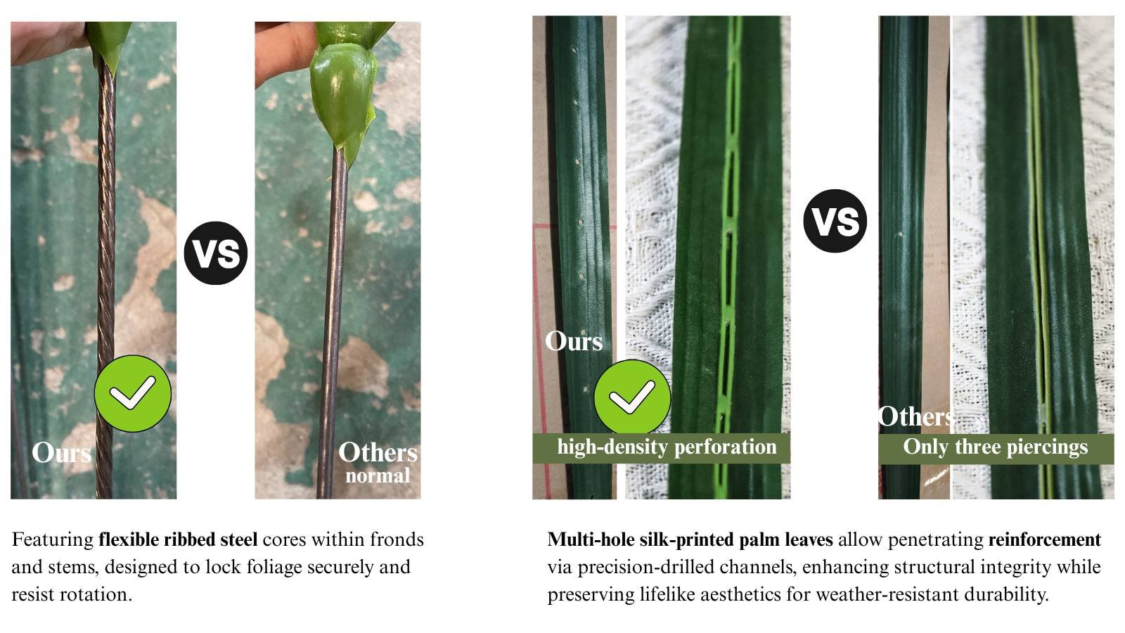 artificial palm trees material