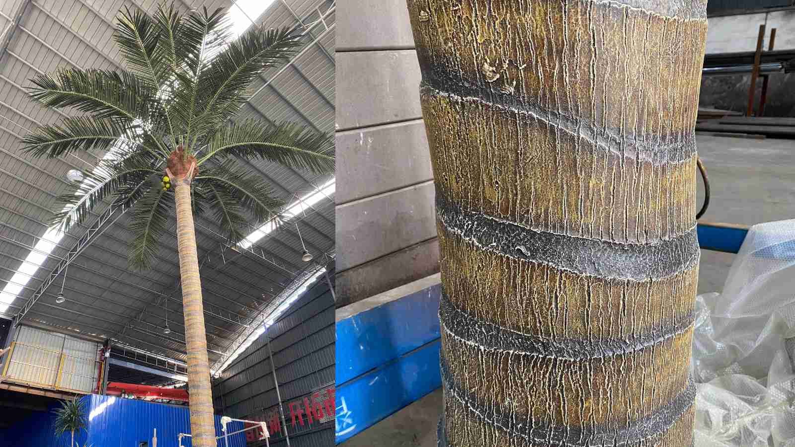 factory production of artificial palm trees