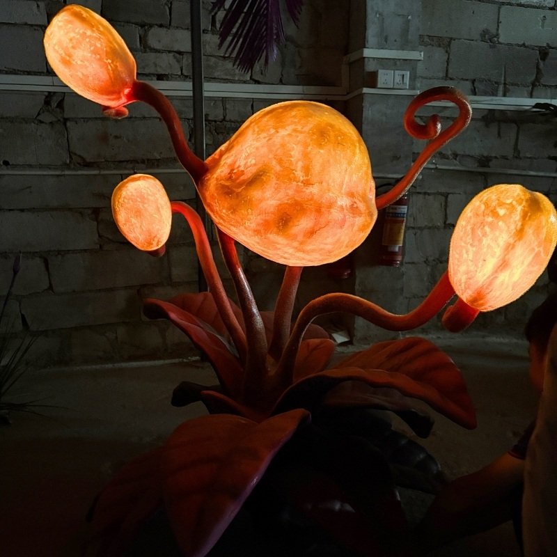 Amber Illuminated Low-Profile Plant