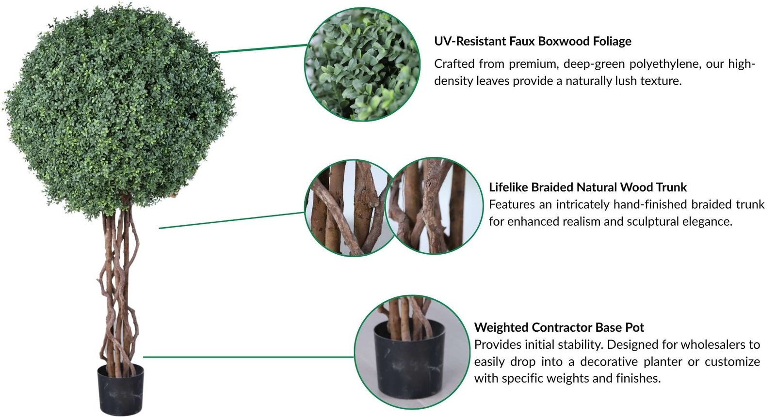 artificial boxwood tree