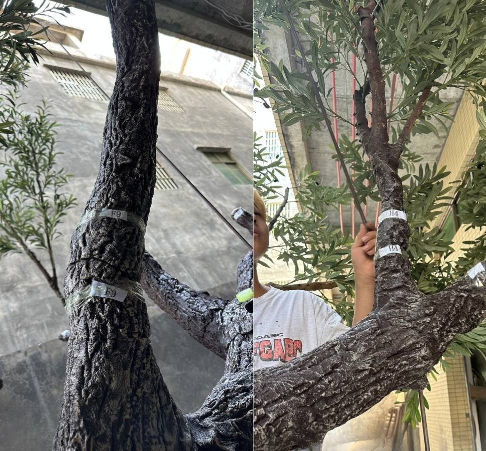 Close-up of Artificial Bark Texture