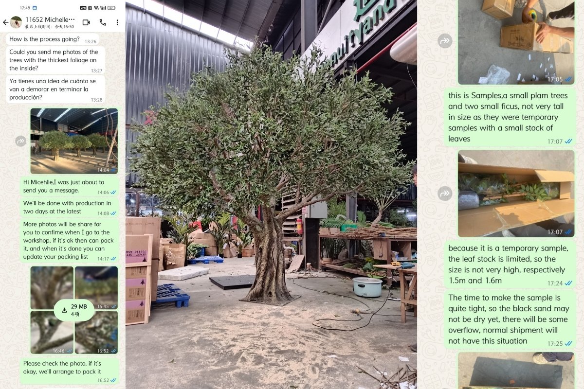 artificial tree quality inspection before shipment