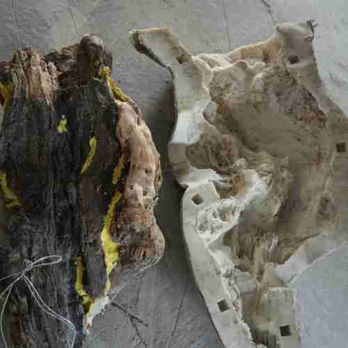 Project-specific custom artificial tree trunk mould