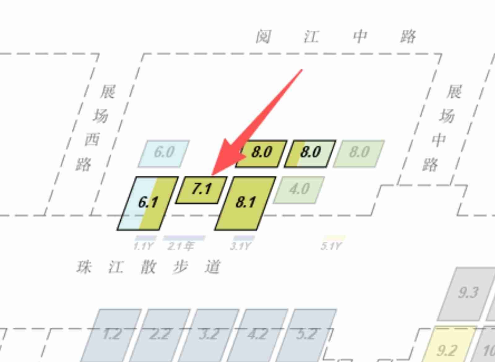 Floor plan showing Oakco booth location at Hall 7.1, Booth D33-34, during the 138th Canton Fair in Guangzhou