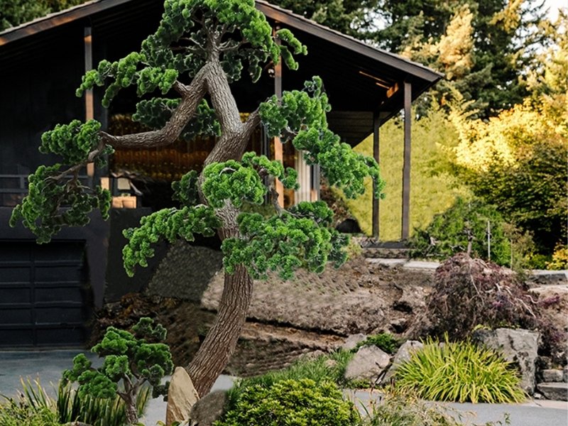 Artificial landscape tree for hotels and resorts