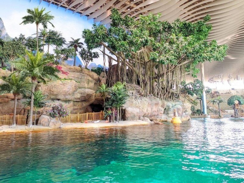 Large artificial banyan tree project for an indoor water park