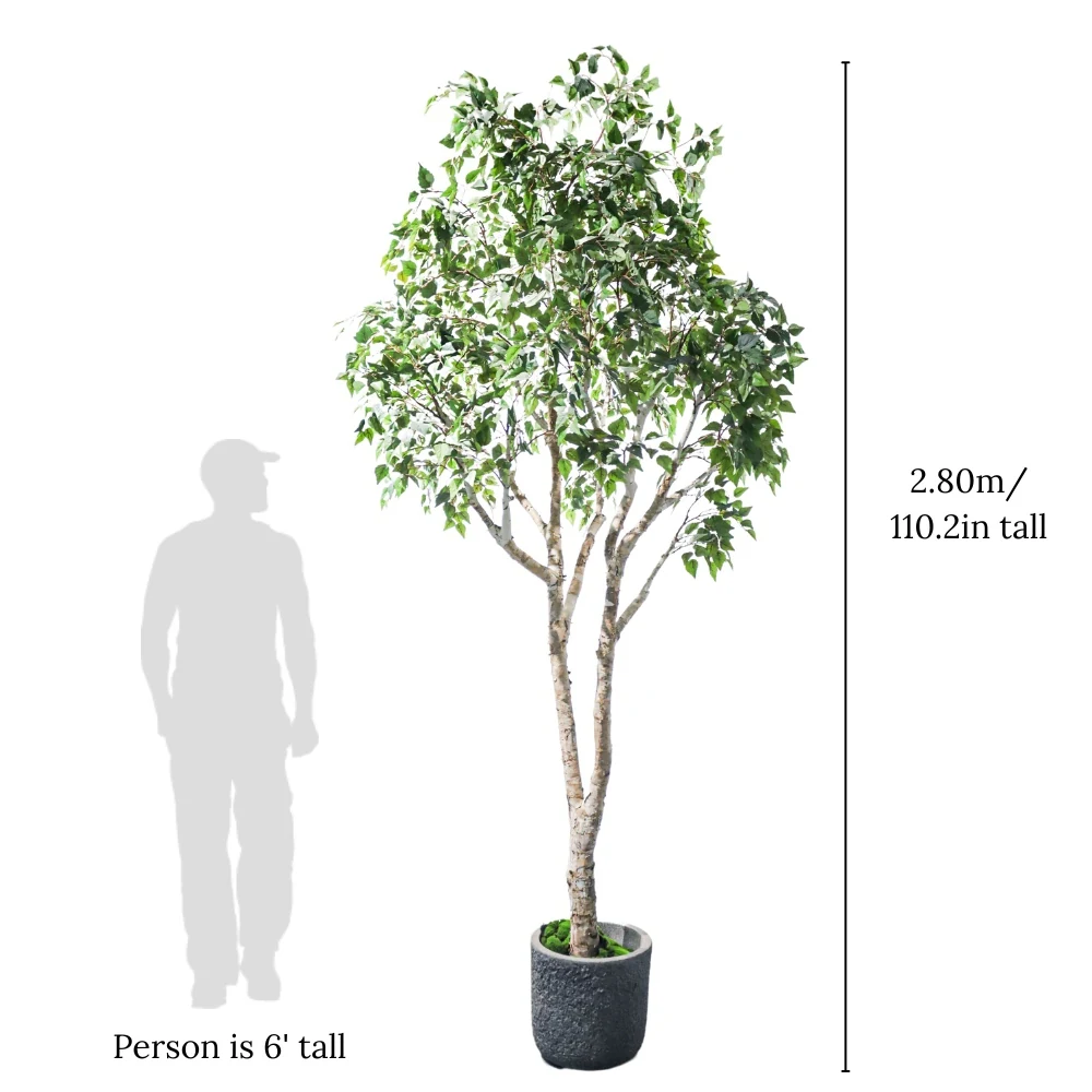 Artificial birch tree 280cm height reference for project specification