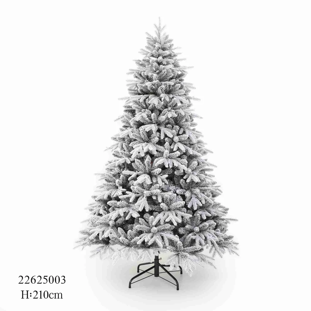 Snow-flocked fir artificial Christmas tree model 22625003