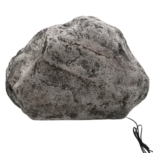 Oakco illuminated artificial landscaping rock 320ZL3081B, unlit angle view