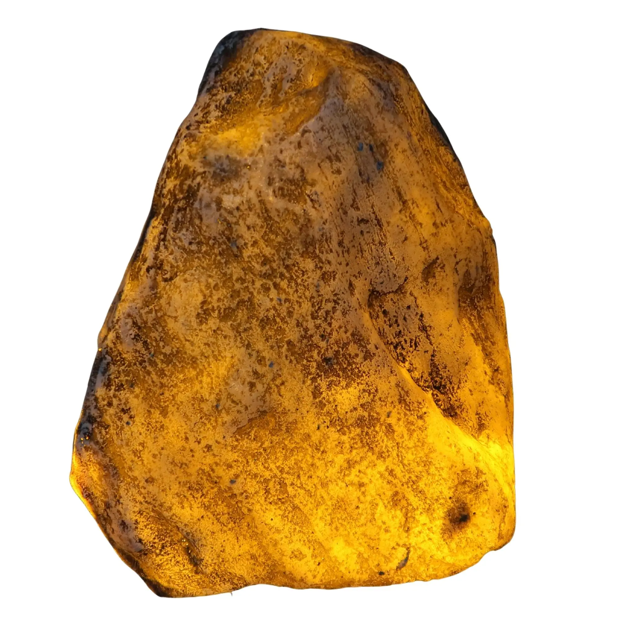 Illuminated Artificial Landscaping Rock 320ZL3081C – Illuminated Side View Oakco Illuminated Artificial Landscaping Rock 320ZL3081C, illuminated side view