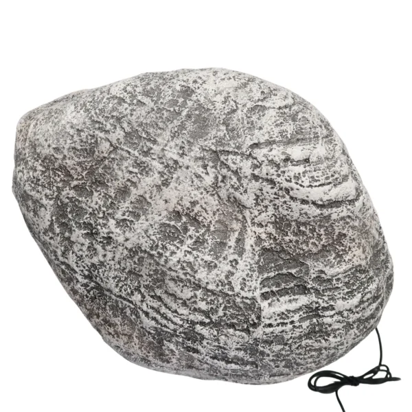 Oakco illuminated artificial landscaping rock 320ZL3081E, unlit angle view