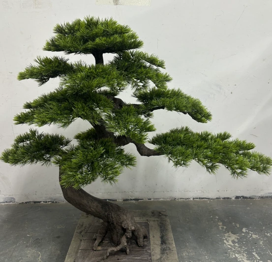 Artificial bonsai product 1882023C1 with upright layered foliage