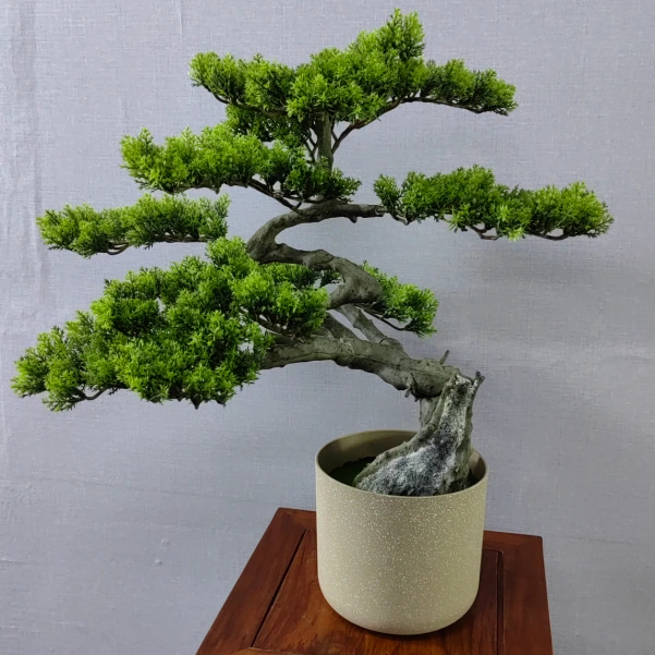 Artificial bonsai product 1882023C28 with asymmetrical spreading branches