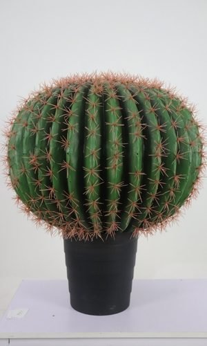 Artificial ball cactus in pot, round green cactus with realistic spines for indoor decoration-15425040 Artificial ball cactus in pot, round green cactus with realistic spines for indoor decoration
