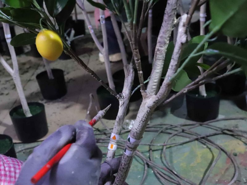 Handmade Faux Lemon Tree Details Realistic Fruits and Leaves (2) Handmade Faux Lemon Tree Details Realistic Fruits and Leaves