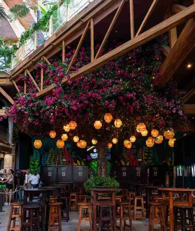 Integrated Lighting Bougainvillea Tree project Centerpiece